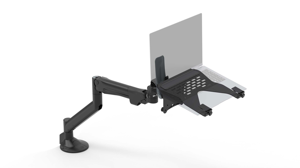 Convert Levo monitor arm to a raised laptop holder