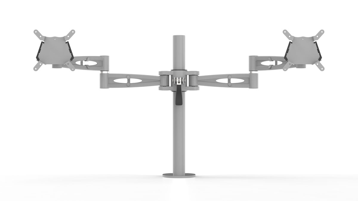 Metalicon Kardo dual pole-mounted monitor arm for 2 screens