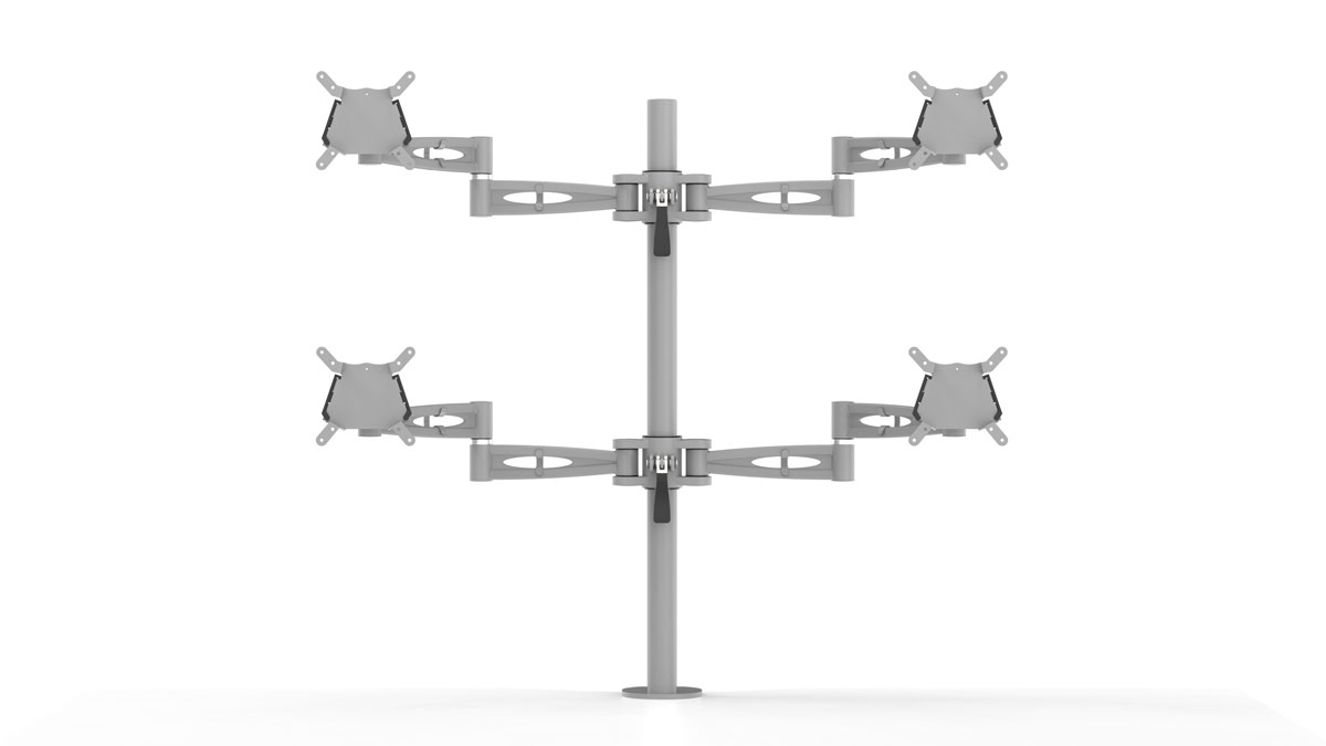 Metalicon Kardo quad pole-mounted monitor arm for 4 screens