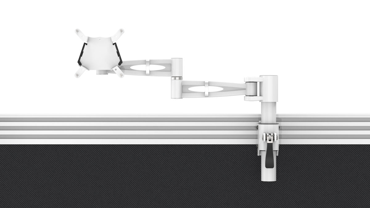 Metalicon Kardo single pole-mounted monitor arm for single screen on tool rail