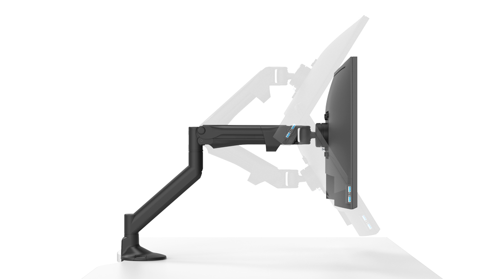 Metalicon Levo monitor arm with tilt adjustment and 360 degree rotation